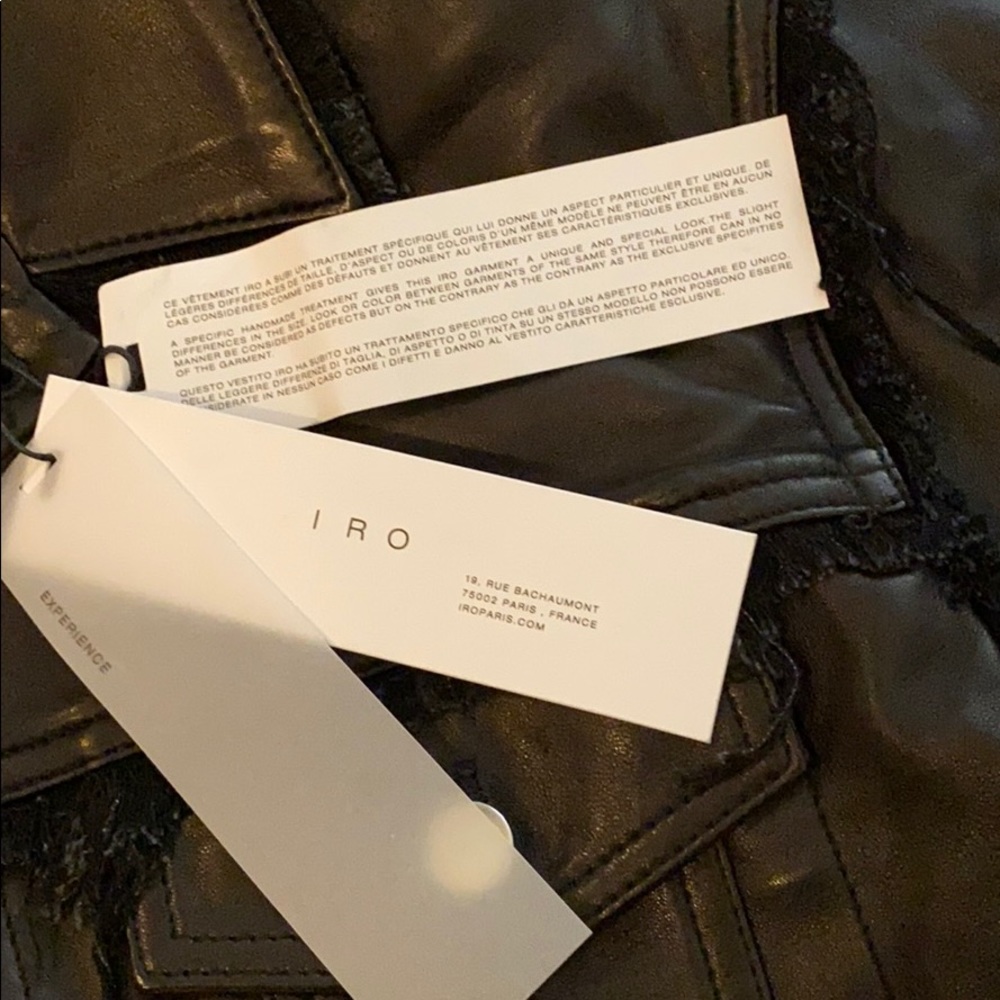 IRO Else Leather Jacket Size 40 (size 8) NWT - Picture 7 of 16